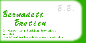 bernadett bastien business card